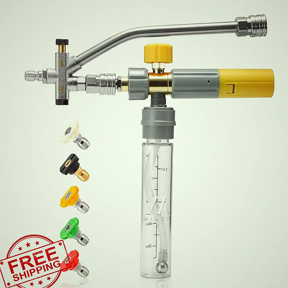 M MINGLE Mini Foam Cannon Pressure Washer Magnetic 1/4" Quick Connect