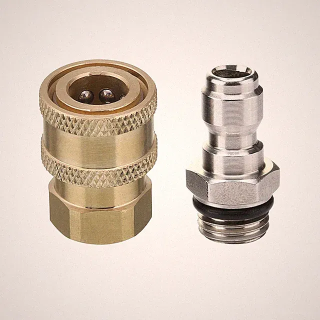 M MINGLE Pressure Washer 6.35mm NPT to QC, Brass and Stainless Steel