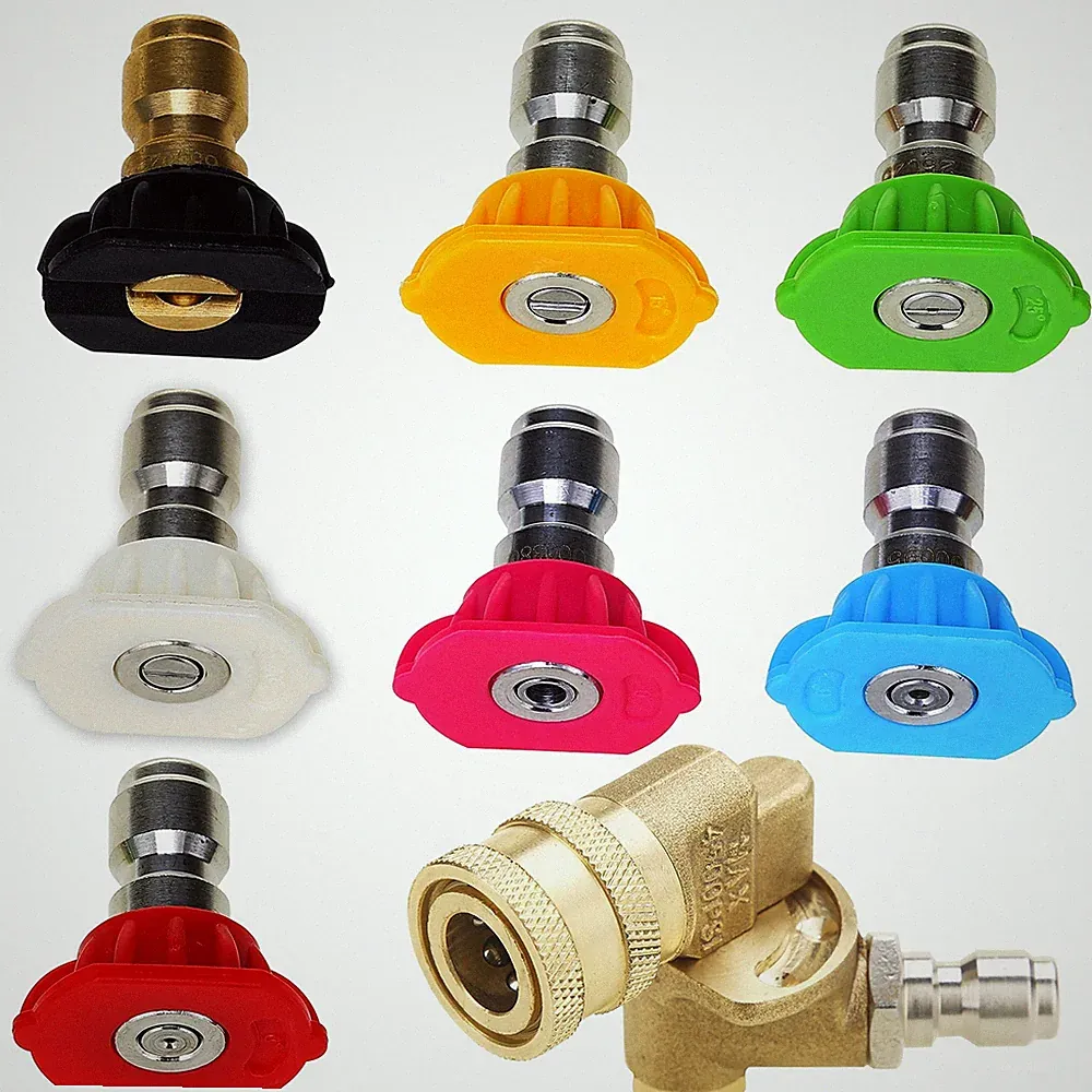 M MINGLE Pressure Washer Accessories Kit, 7 Power Washer Nozzle Tips, Quick C...