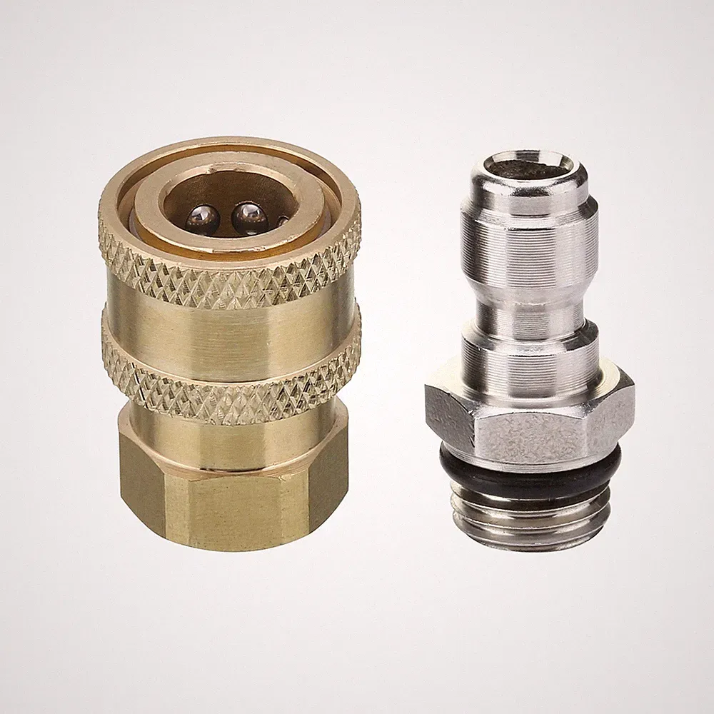 M MINGLE Pressure Washer Adapter Set, 1/4 1.3 inch, Brass and Stainless Steel