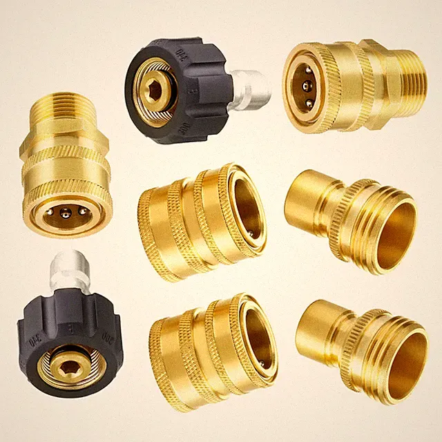 M MINGLE Pressure Washer Adapter Set, Quick 3/8'' Connect Kit, Brass