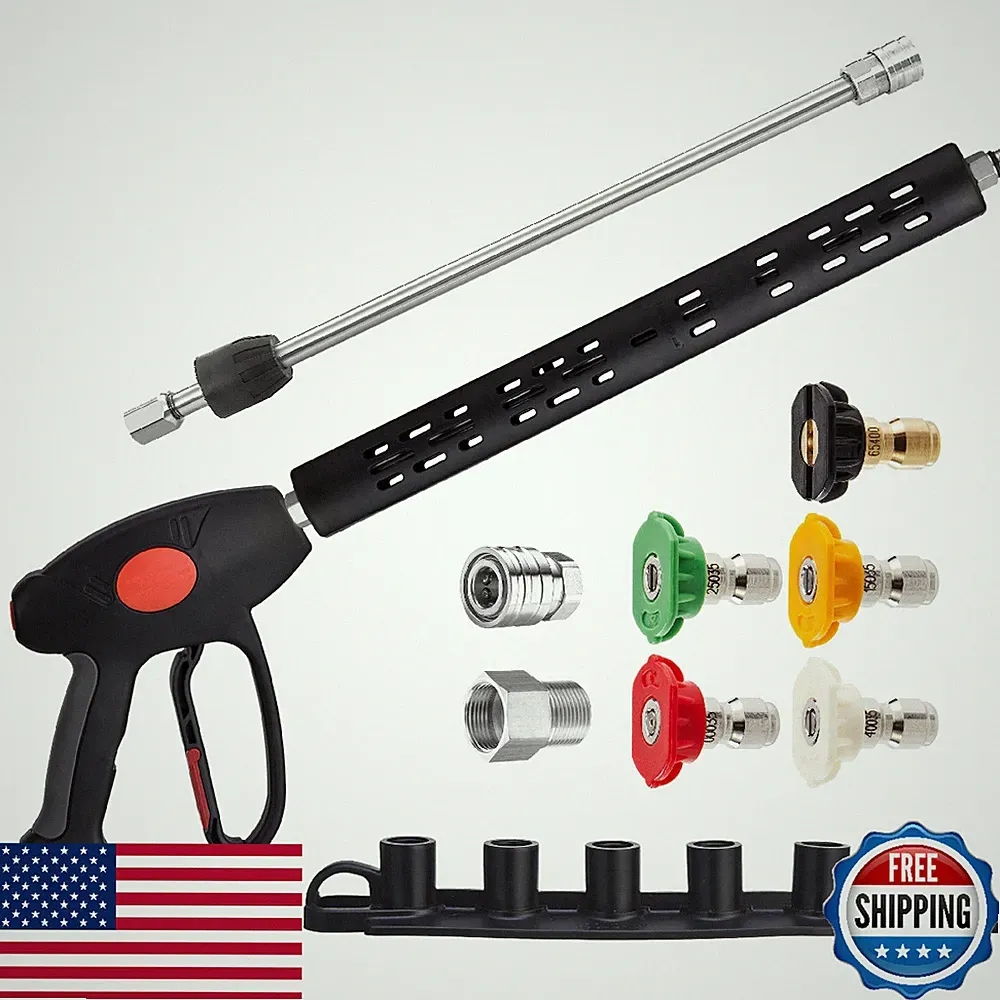 M MINGLE Pressure Washer Gun, 40" Wand, M22 14/15mm, 5 Nozzles, 4000 PSI