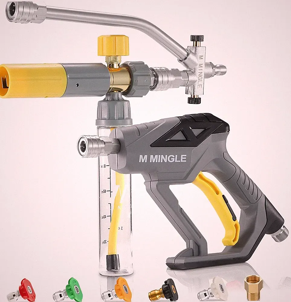 M MINGLE Pressure Washer Gun Mini Foam Cannon 5 Nozzle Tips