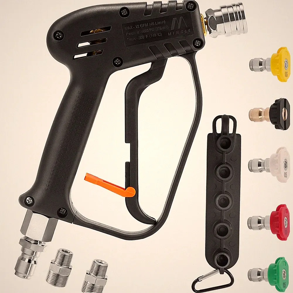 M MINGLE Pressure Washer Gun with Swivel, Universal Power black
