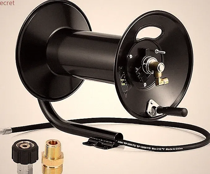 M MINGLE Pressure Washer Hose Reel 300ft x 3/8" / 500ft x 1/4", 4000 PSI, 300FT