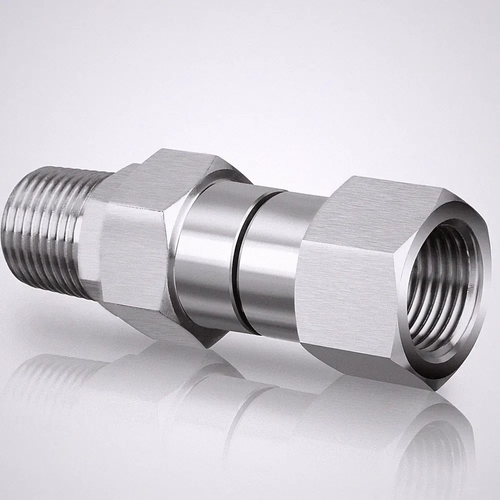 M MINGLE Pressure Washer Swivel, 3/8 Inch NPT Male Thread 1pc, Silver