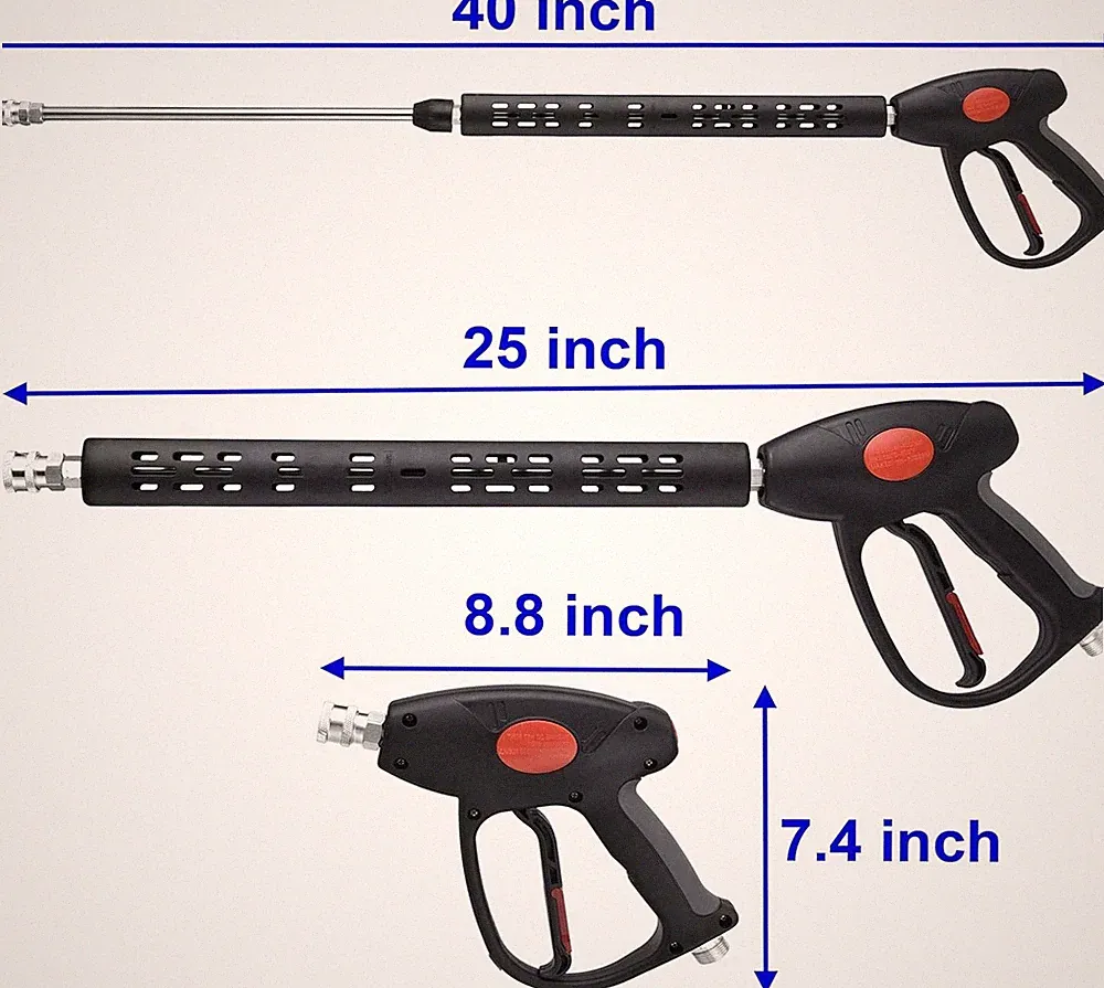 M MINGLE Replacement Pressure Washer Gun with Extension Wand, M22 15mm or M22...