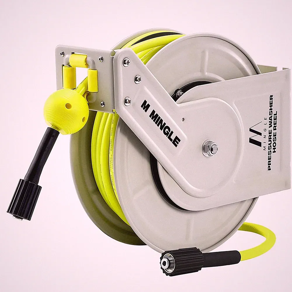 M MINGLE Retractable Pressure Washer Hose Reel 60FT 3600PSI
