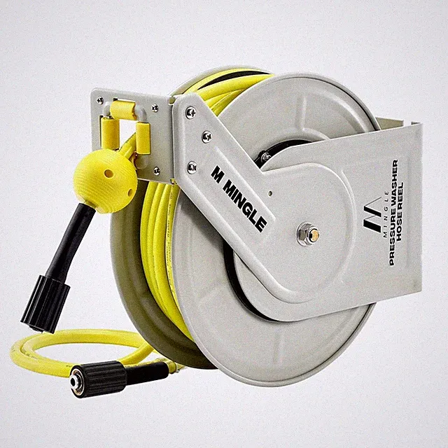 M MINGLE Retractable Pressure Washer Hose Reel 60ft