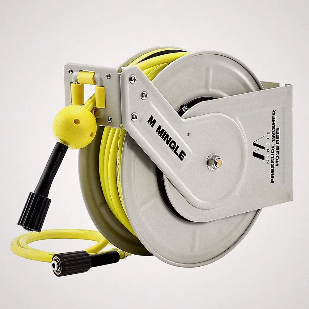 M MINGLE Retractable Pressure Washer Hose Reel 60ft