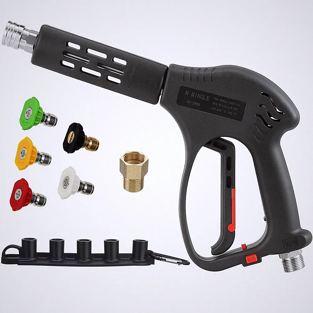 M MINGLE Short High Pressure Washer Gun 5000 PSI Replacement for Hot