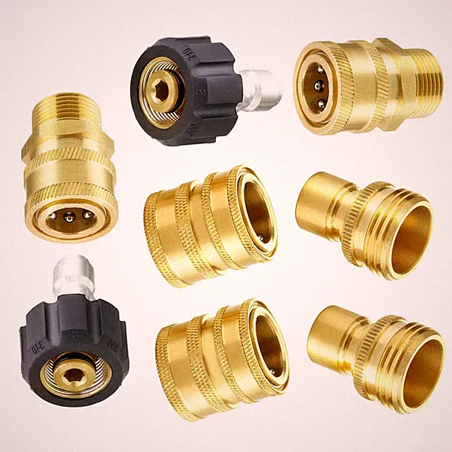 M MINGLE Ultimate Pressure Washer Adapter 3/8'' Quick Connect Kit, Gold/Black