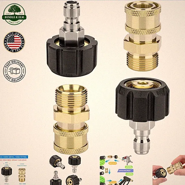 M22 14mm Pressure Washer Connectors, Easy Installation and High Pressure