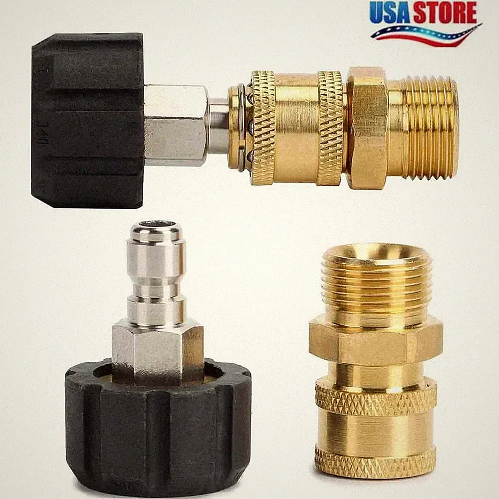 M22-14mm Quick Connect Adapter Female to 1/4''Male Connector for Pressure Washer