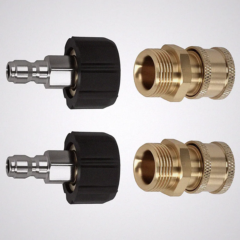 M22 14mm Quick Connect Adapter for High Pressure Washer Gun 5000 PSI Brass