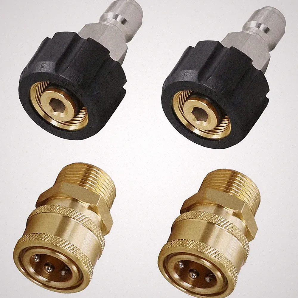 M22-14mm Quick Connect to 3/8" Adapter Kits for Pressure Washer Water Hose Qu...
