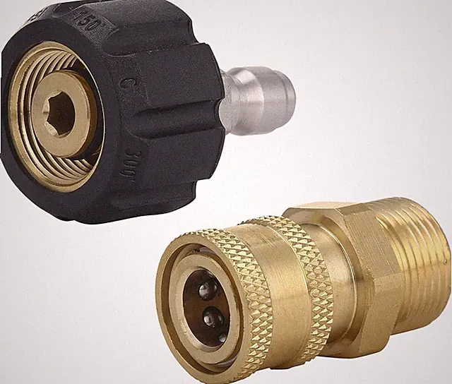 M22 14mm to 1/4 Inch Pressure Washer Adapter – Durable Brass Quick Connect