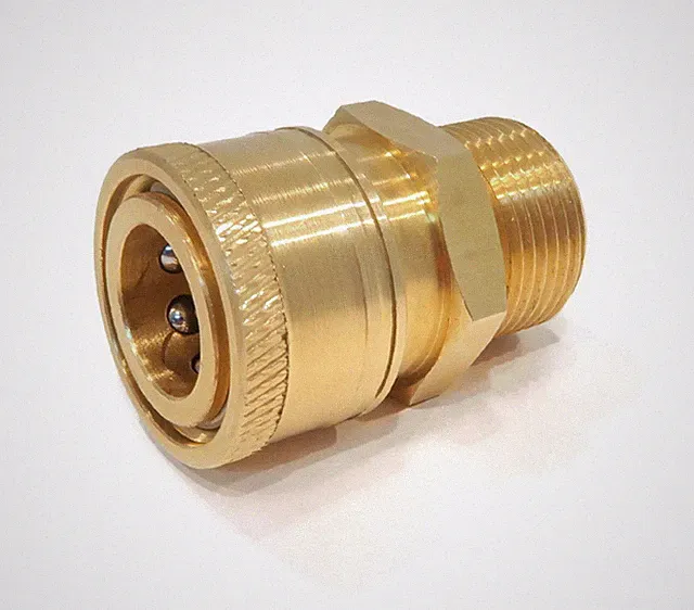 M22 MPT X 3/8" Brass Quick Connect Coupler for Annovi Reverberi AL464 Adapter