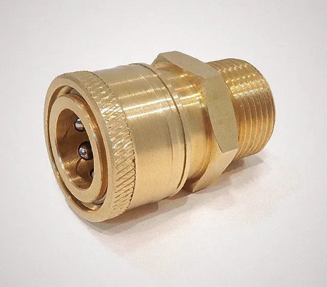 M22 MPT X 3/8" Brass Quick Connect Coupler for Annovi Reverberi AL464 Adapter