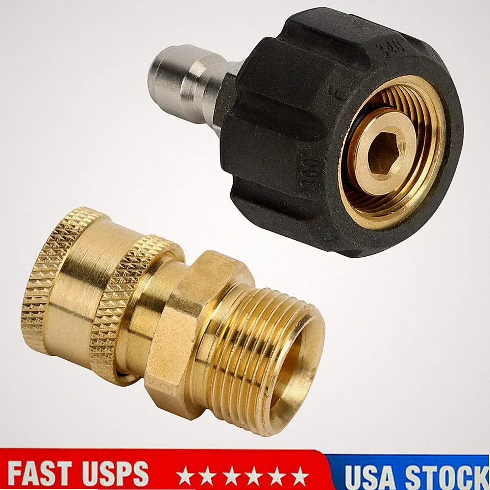 M22 Quick Connect Adapter Female to 1/4'' Male Connector for Pressure Washer