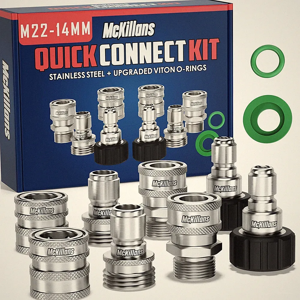 ® M2214mm Pressure Washer Quick Connect Kit, M2214mm to 3/8" Male Female Quic...