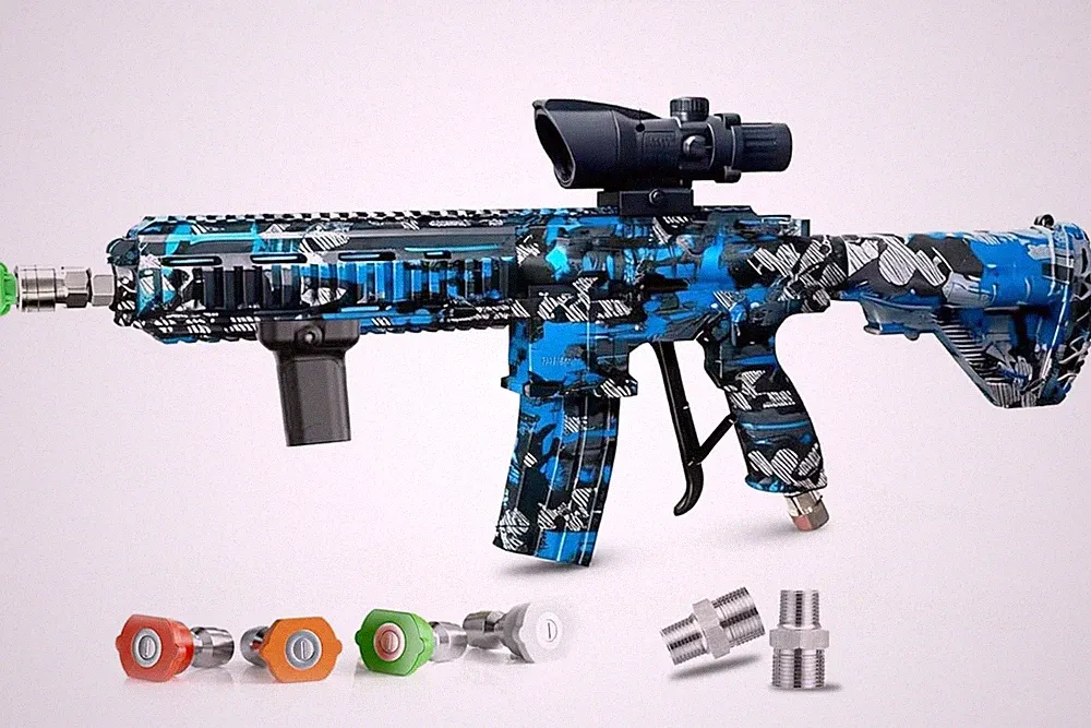 M416 Tactical Style 3600 PSI High Pressure Washer Gun - Foam Cannon Compatibl...