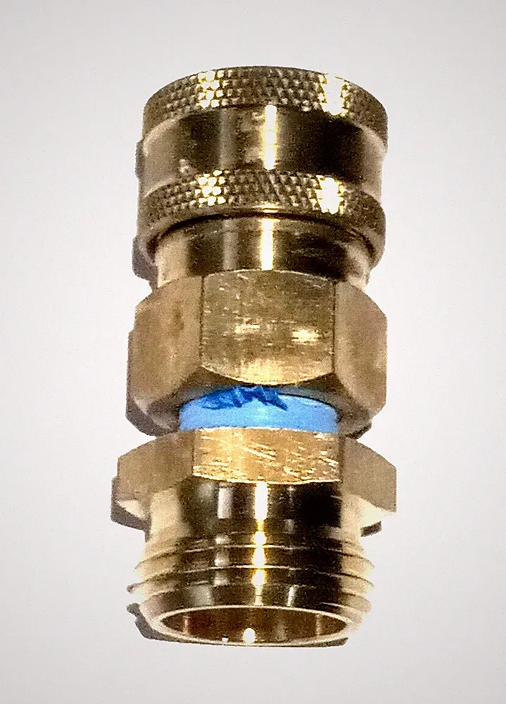 Male Garden Hose Fitting 3/4 MGH To 3/8 Quick Connect (Pressure Washer Coupler)