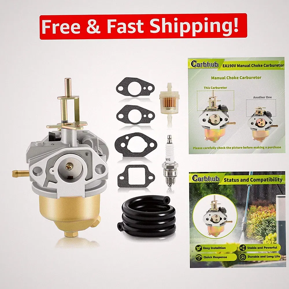 Manual Choke Carburetor for Subaru EA190V - Essential Replacement Parts Included