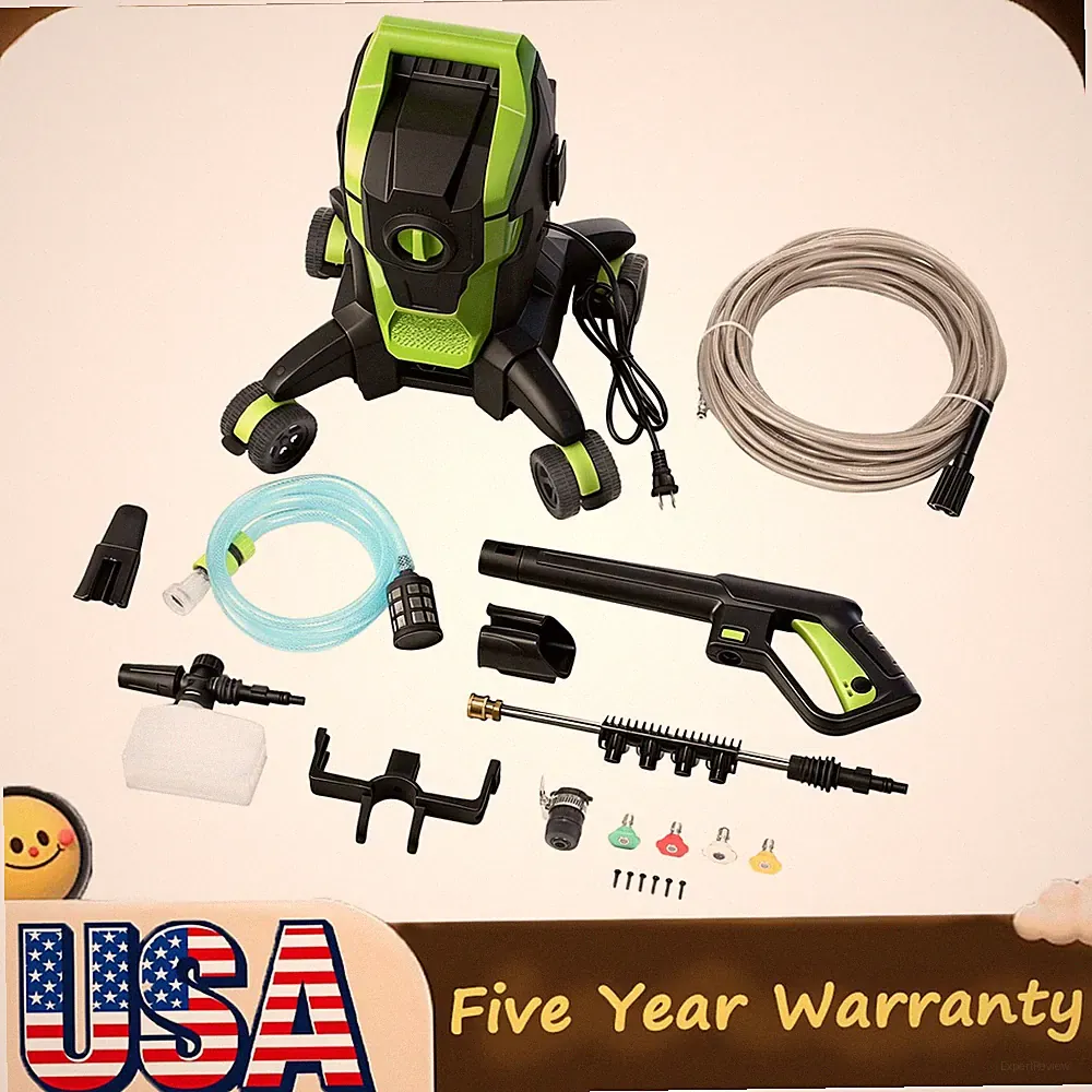 Max 2500 PSI Pressure Washer 110V Electric Power Washer with 52FT Hose,nozzle US