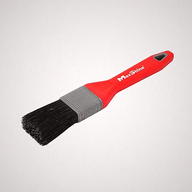 Maxshine Small Flat Detailing Brush | Precision Soft-Grip Tool for Small, Red