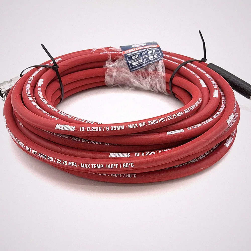 McKillans 50FT Pressure Washer Hose 3/8" QC Steel Braided Flex Hose