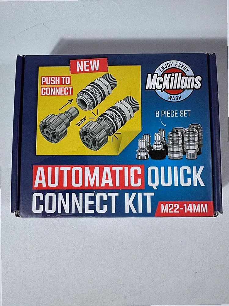 McKillans Automatic M22-14mm Pressure Washer Quick Connect Kit 8-Piece