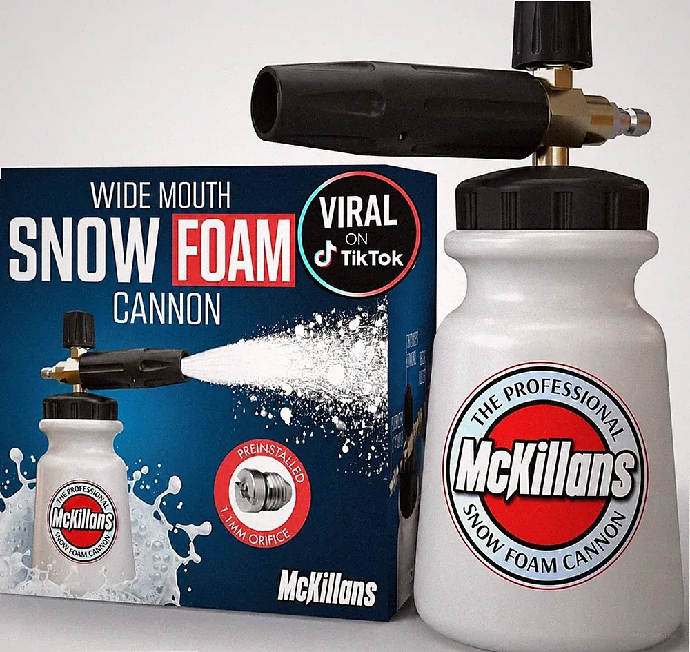McKillans Foam Cannon for Pressure Washer Wide Mouth Adjustable Soap Dispenser