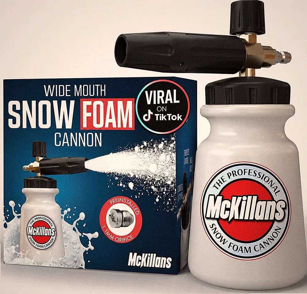 McKillans Foam Cannon for Pressure Washer (Wide Wide Mouth Bottle, Brass
