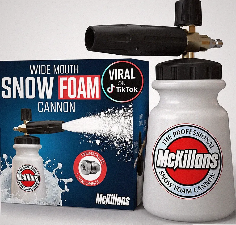 McKillans Foam Cannon for Pressure Washer (Wide Wide Mouth Bottle, Brass