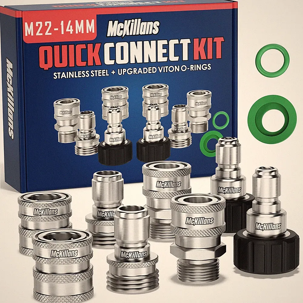 McKillans® M22-14mm Pressure Washer Quick Connect Kit, Connects
