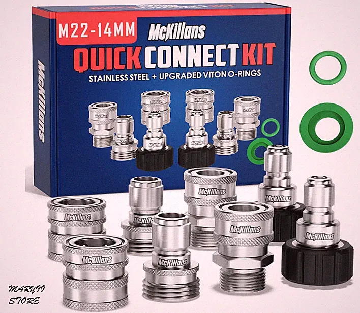 McKillans M22-14mm Pressure Washer Quick Connect Kit Stainless Steel