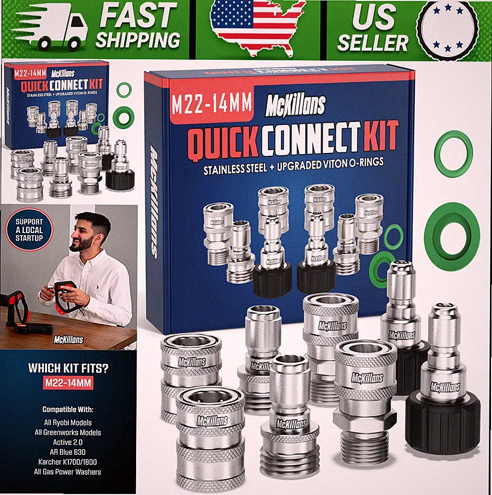 McKillans M22-14mm to 3/8 in Pressure Washer Quick Connect Kit