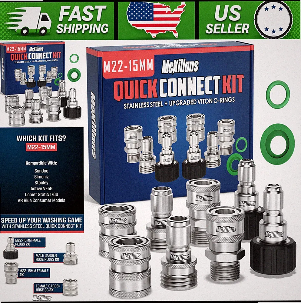 McKillans M22-15mm to 3/8in Pressure Washer Quick Connect Kit