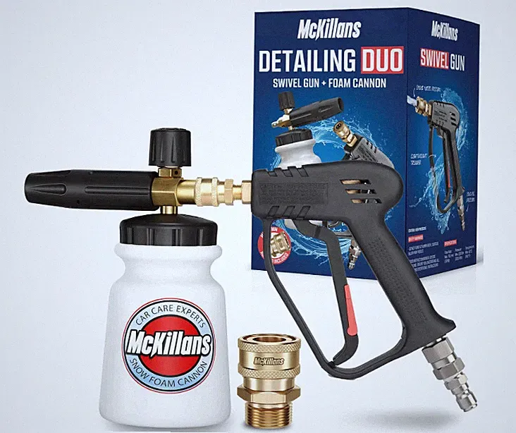 McKillans Pressure Washer Gun Foam Cannon Swivel M22 Adapter