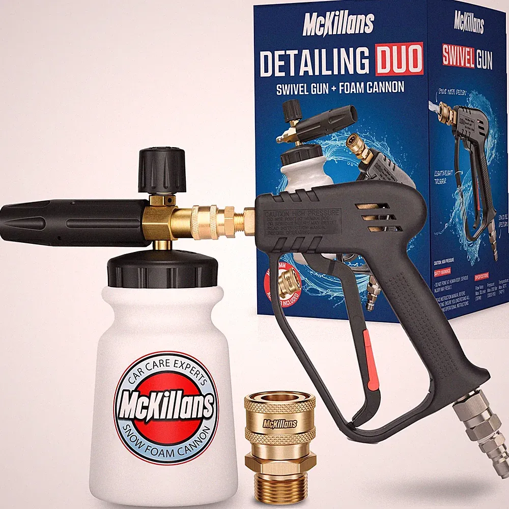 McKillans Pressure Washer Gun with Swivel Foam Cannon Wide Mouth M22-14mm A...