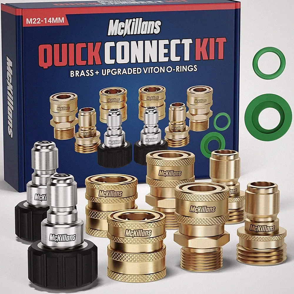 McKillans Pressure Washer Quick Connect Kit Brass