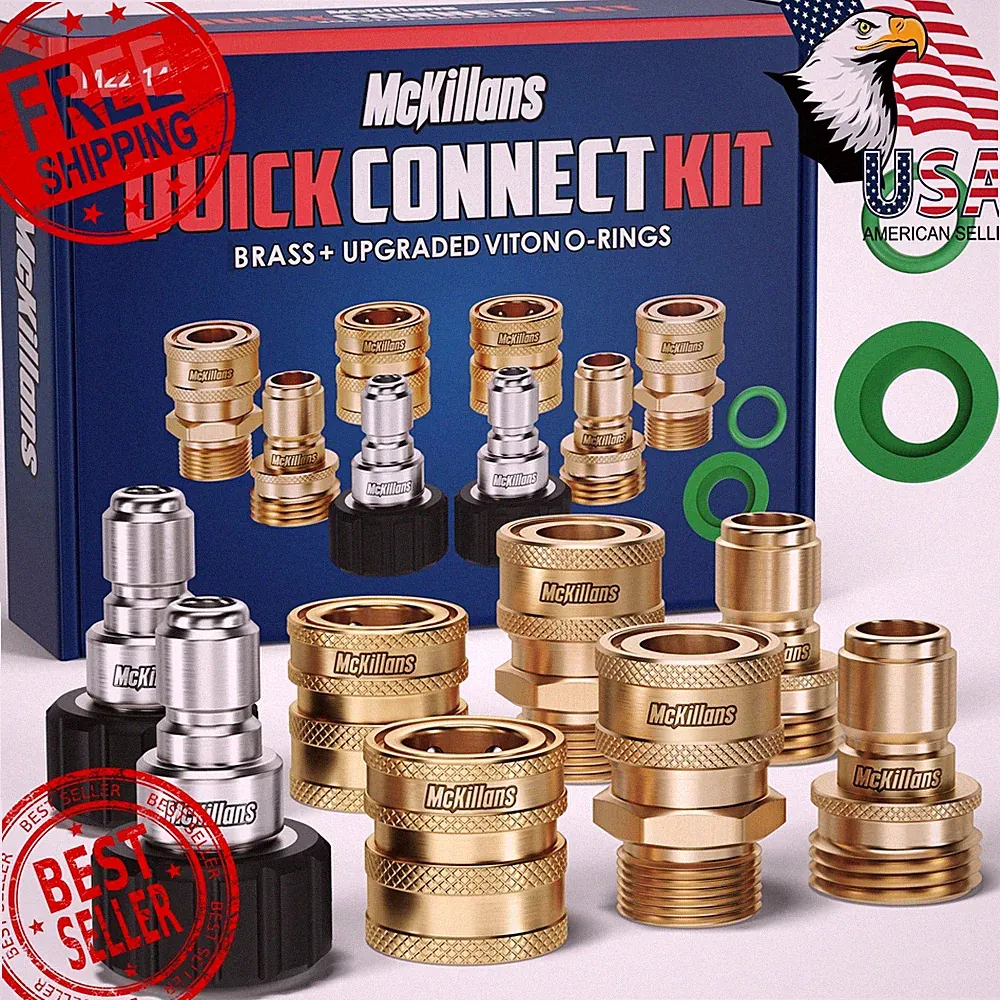 McKillans Pressure Washer Quick Connect Kit Brass