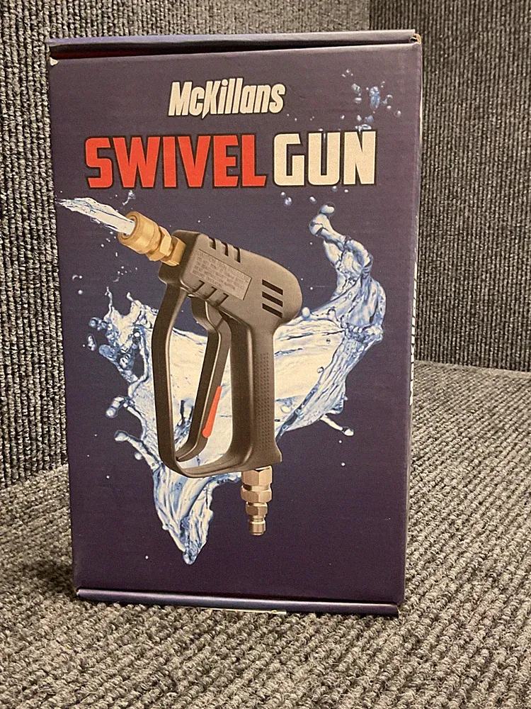 Mckillans Short Pressure Washer Gun with Swivel 3/8" Plug & 1/4” Quick Connector
