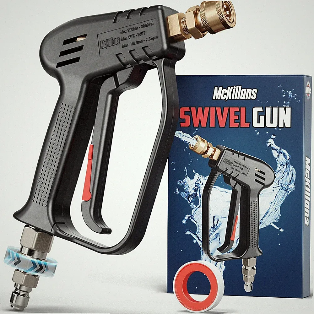 McKillans Short Pressure Washer Gun with Swivel High Pressure Water 4000PSI M22