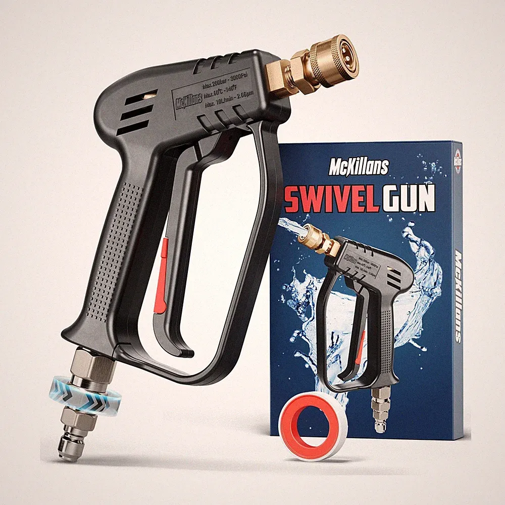 McKillans® Short Pressure Washer Gun with Swivel - High Pressure Water Hand