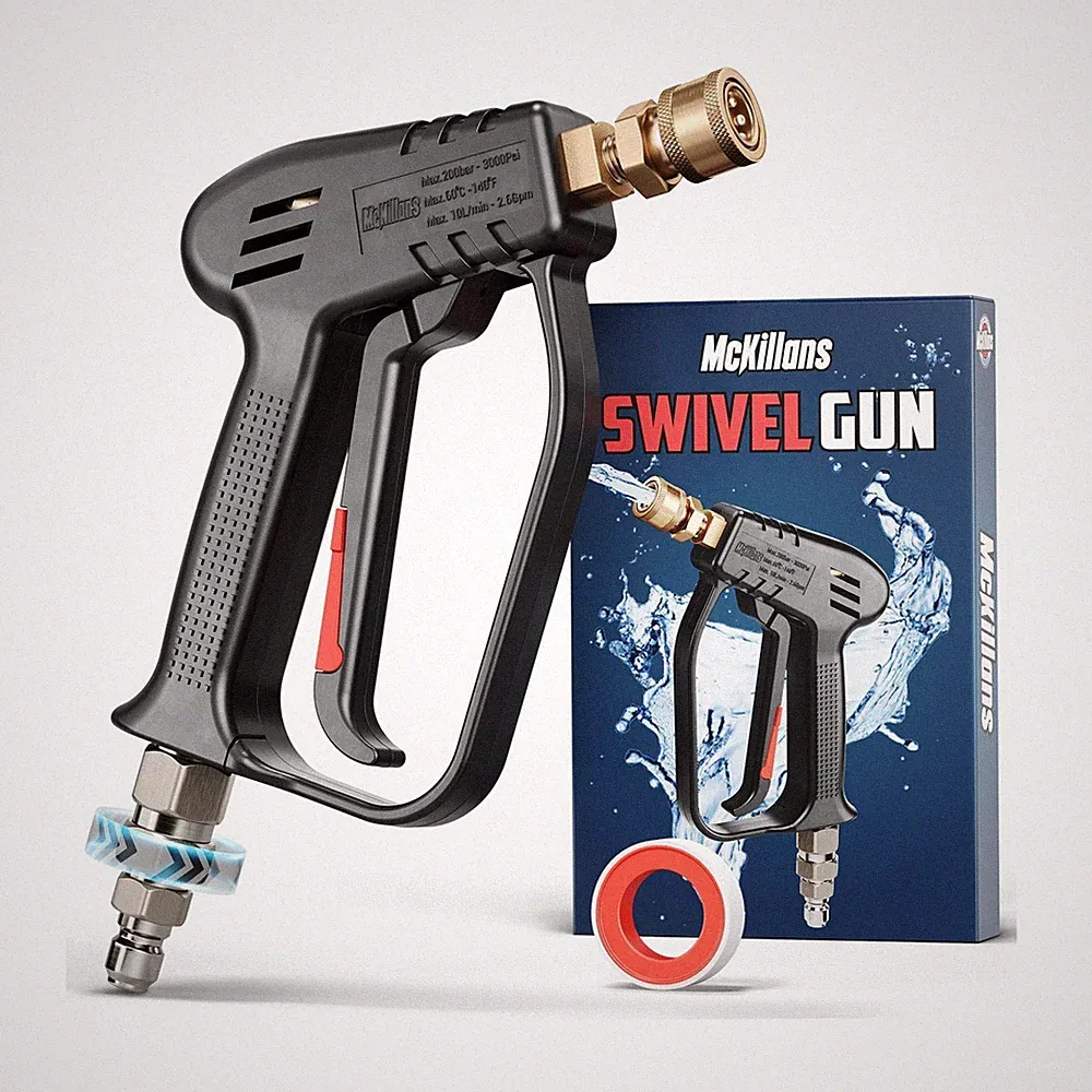 McKillans® Short Pressure Washer Gun with Swivel - High Pressure Water Hand