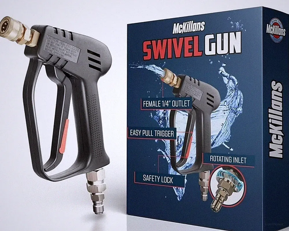 McKillans® Short Pressure Washer Swivel Gun 4" High Pressure Water NIB