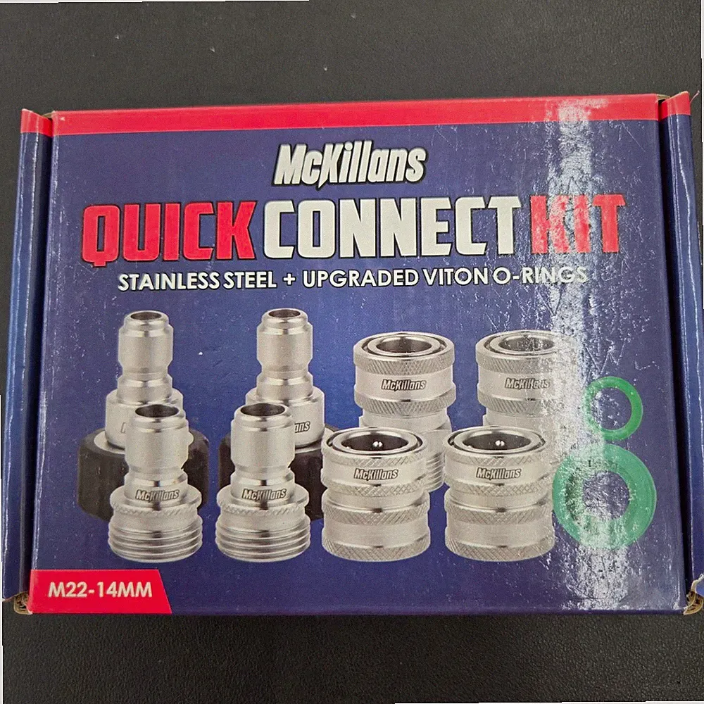 McKillans Stainless Steel Pressure Washer Quick Connect Kit M22-14MM