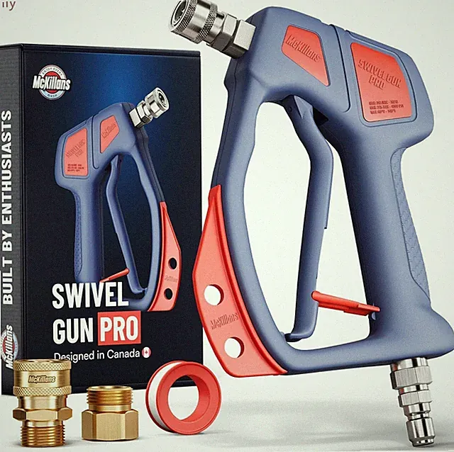 McKillans® Swivel Gun Pro - Swivel High Pressure Water Handle-Nozzle Tips Holder